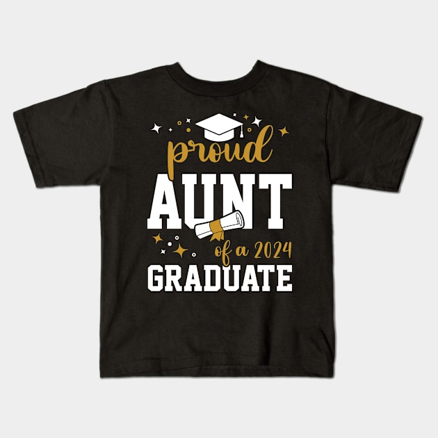 Proud Aunt of a Graduate, Class of 2024, Graduation Kids T-Shirt by Kreigcv Kunwx